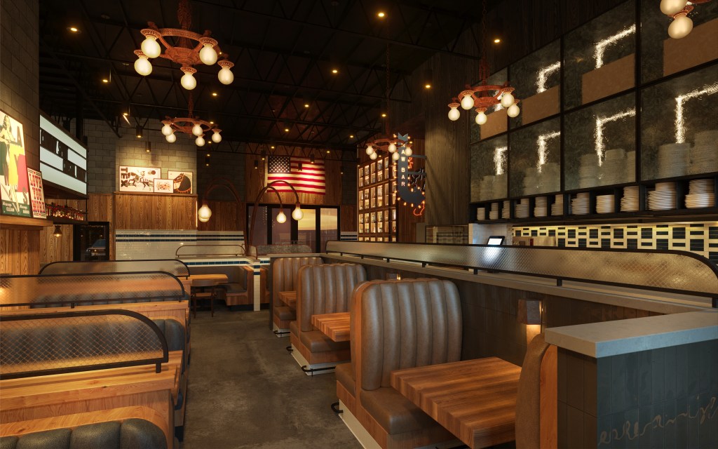 Dining room at Cowboy Seafood.