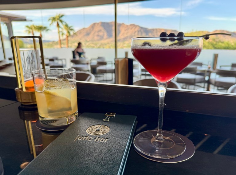 Two cocktails from Jade Bar