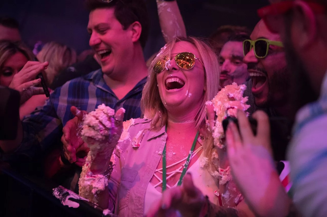 Revelers Plastered With Cake and Pop-Punk at Steve Aoki/Blink-182 Concert at Birds Nest