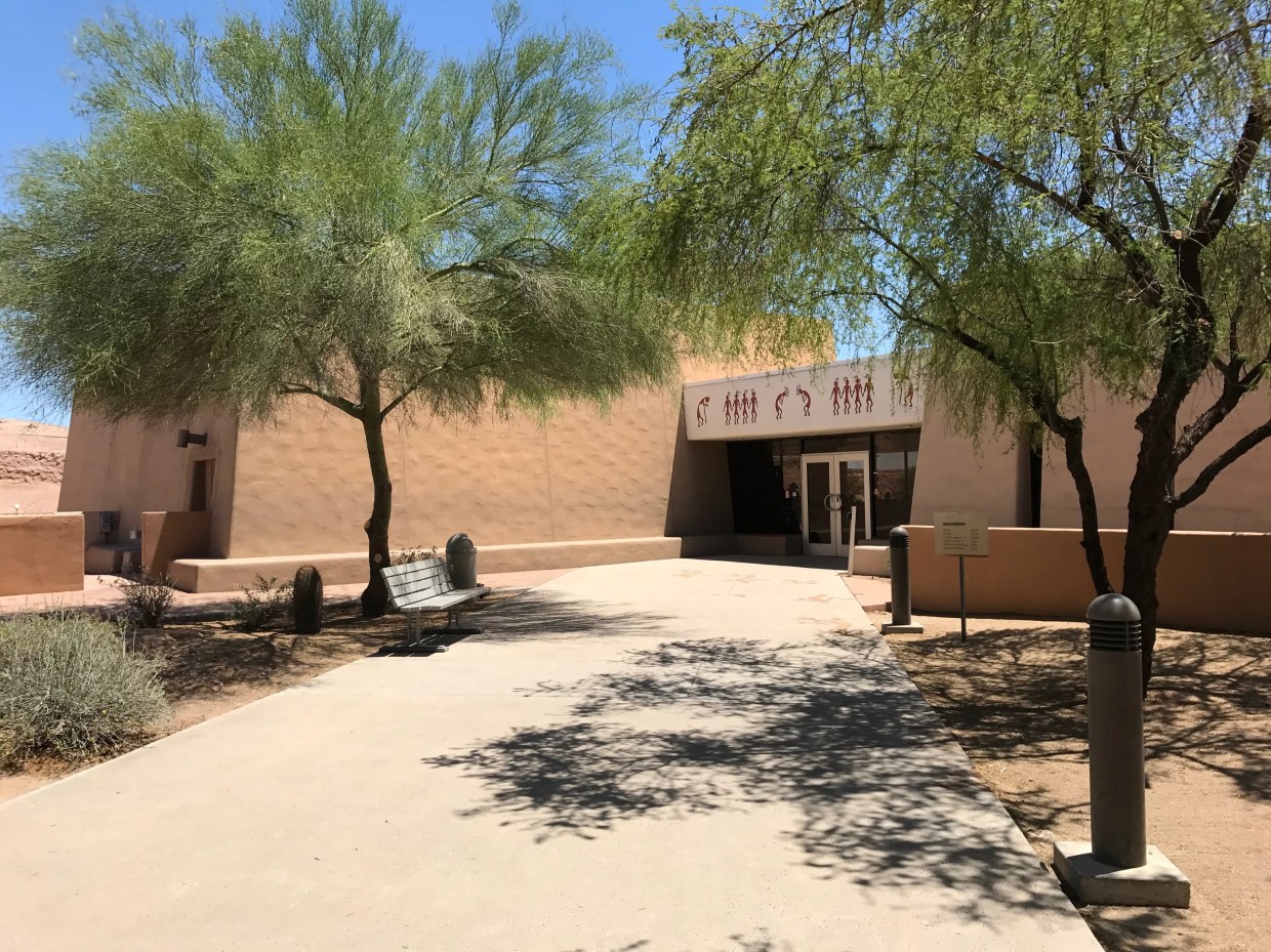 The front of a museum.
