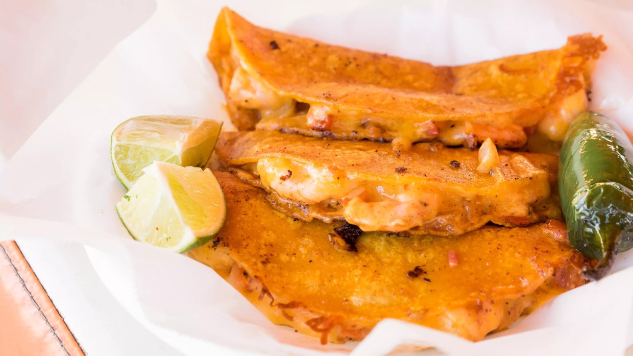 Taco Summer: Gooey, Cheesy, Griddled Shrimp Tacos on Buckeye Road