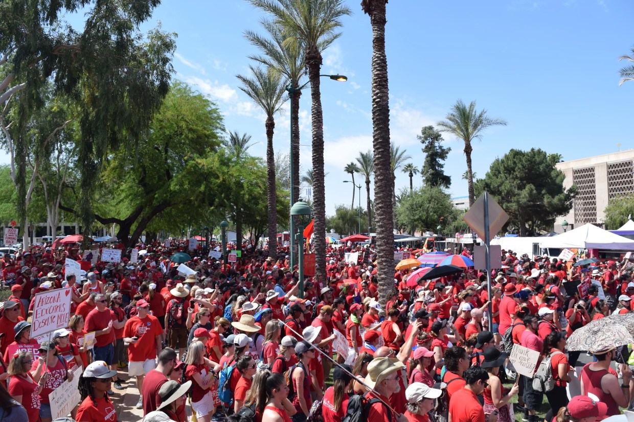Arizona Walkout Continues as Lawmakers Strike Deal on 20 Percent Raise