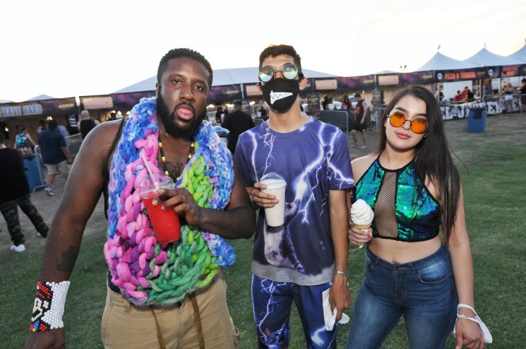 People at EDM festival