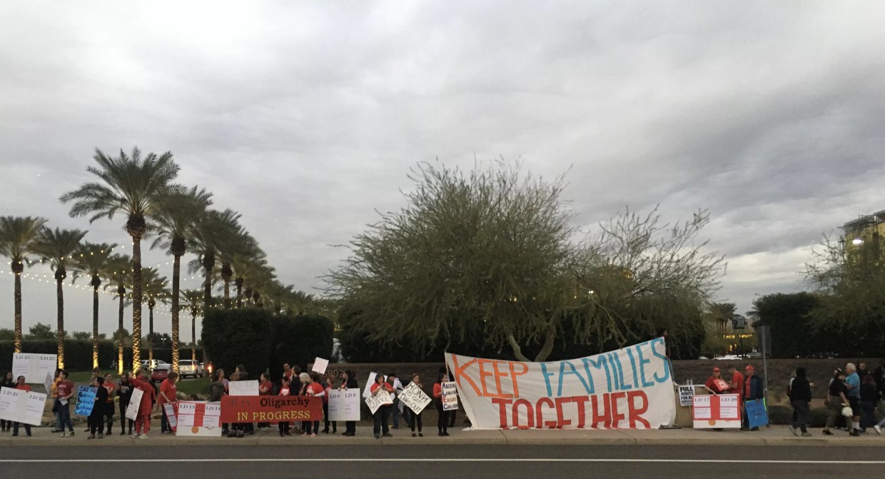 Education, Civil Rights Groups Protest ALEC Summit in Scottsdale