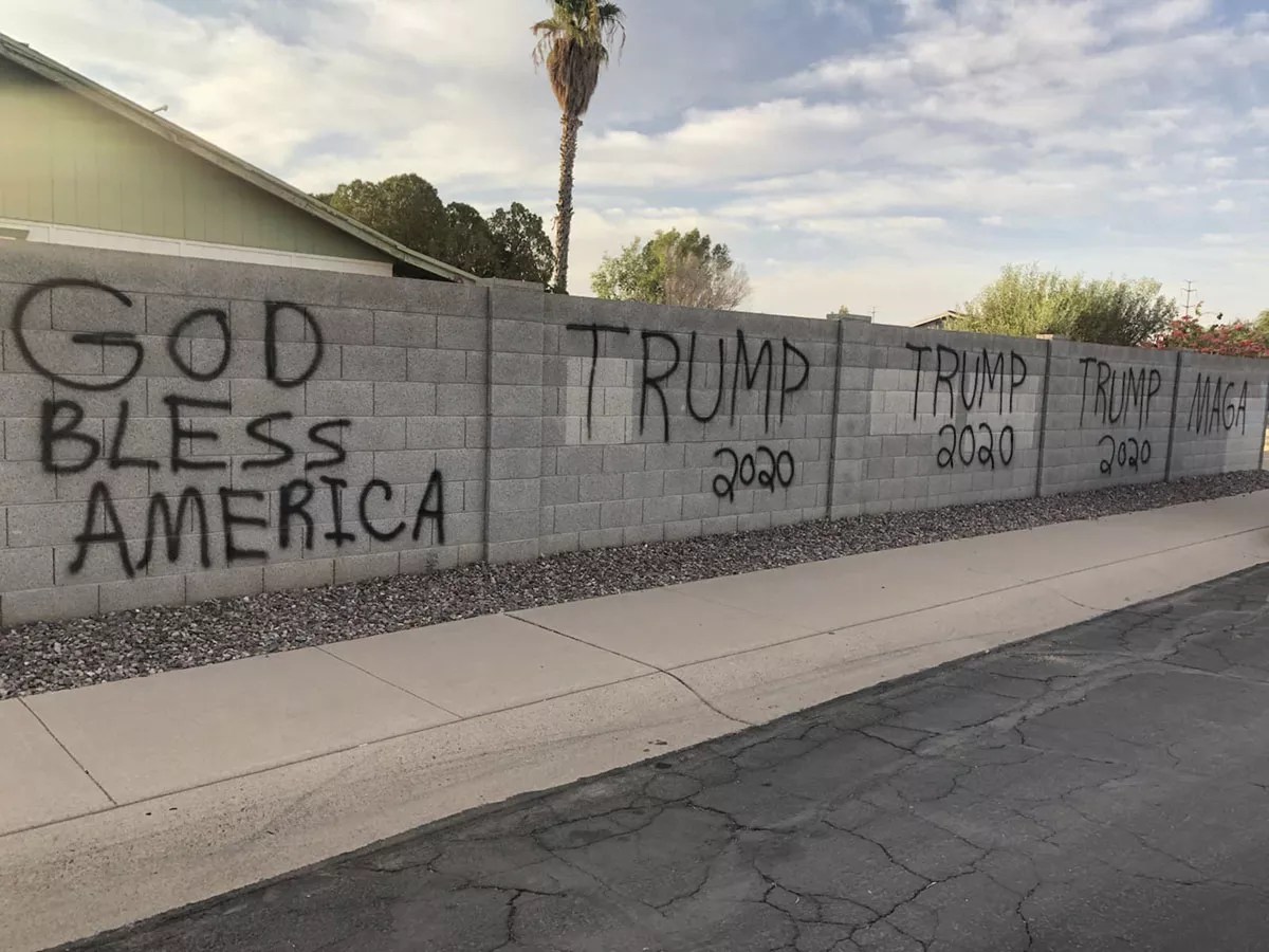 Phoenix Artists Line Up to Erase Some Pro-Trump Vandalism