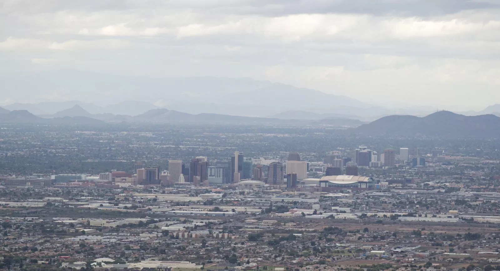 Phoenix on a hazy day.