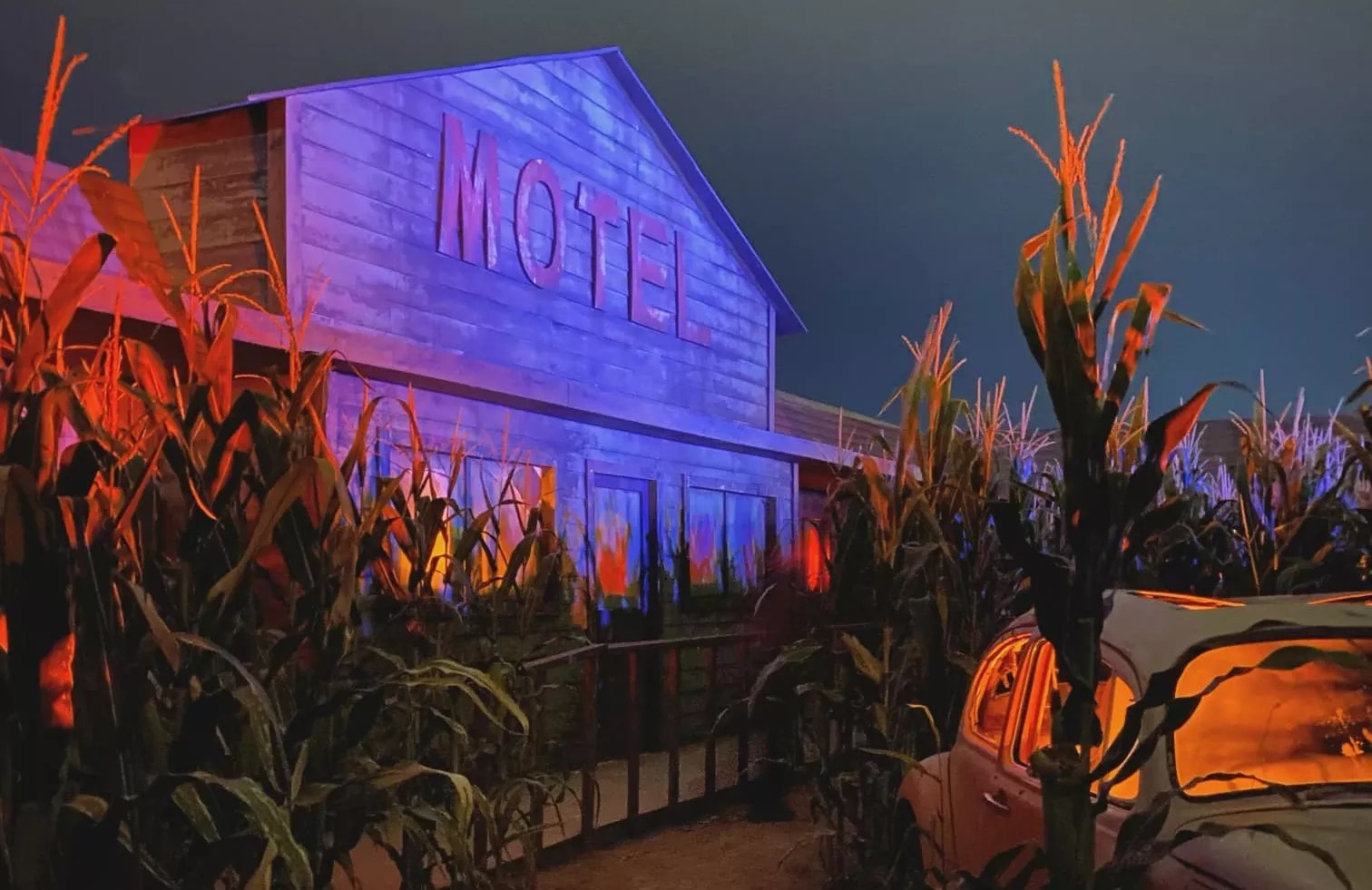 A haunted attraction.