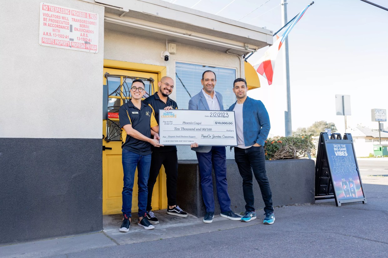 Ahead of the Super Bowl, 5 Hispanic-Owned Businesses Earned Giant Checks and a Celebrity Visit