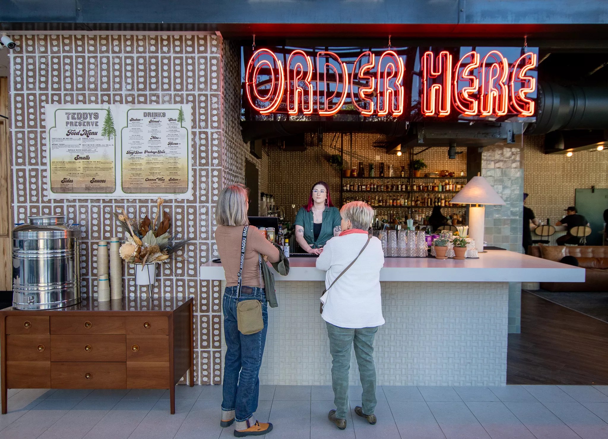 Bar area at Teddy's Preserve.