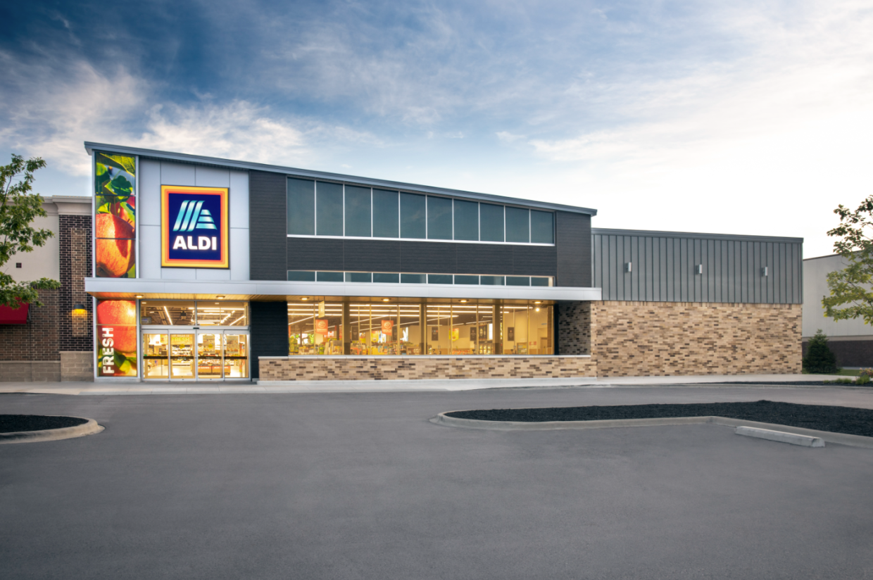 Aldi store exterior.