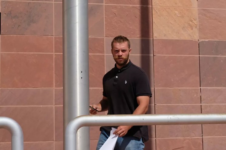 Ethan Schmidt-Crockett outside Scottsdale City Court