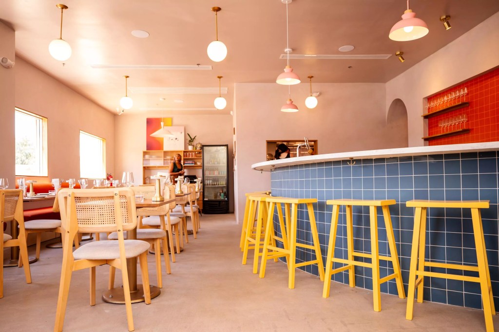 Inside the wine bar Kid Sister.