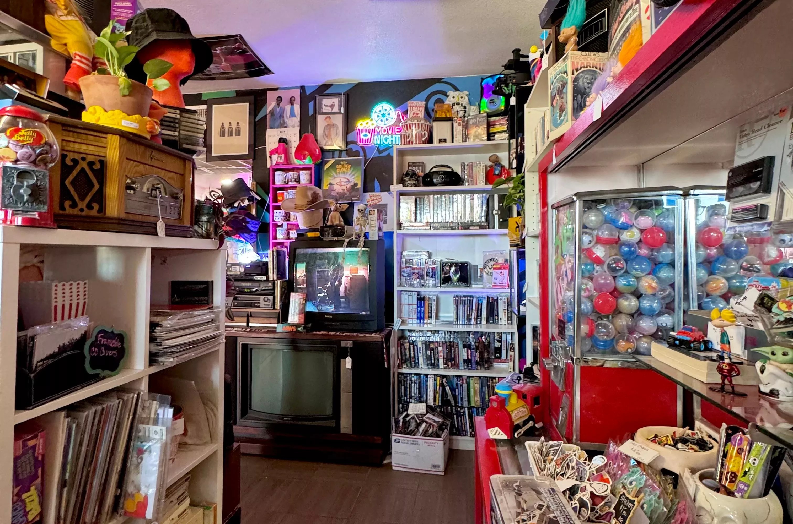 A room full of pop culture antiques.