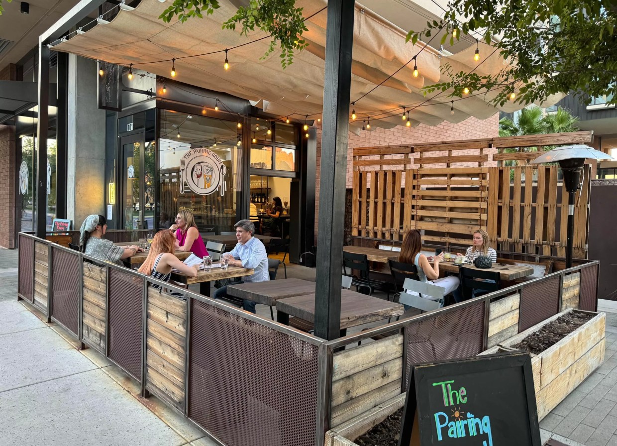 Patio of The Pairing Room.