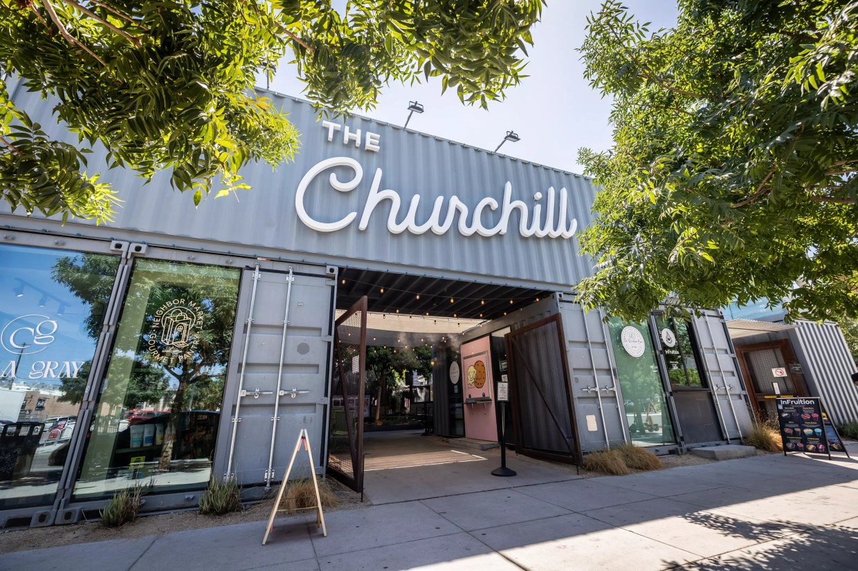 Outside The Churchill.