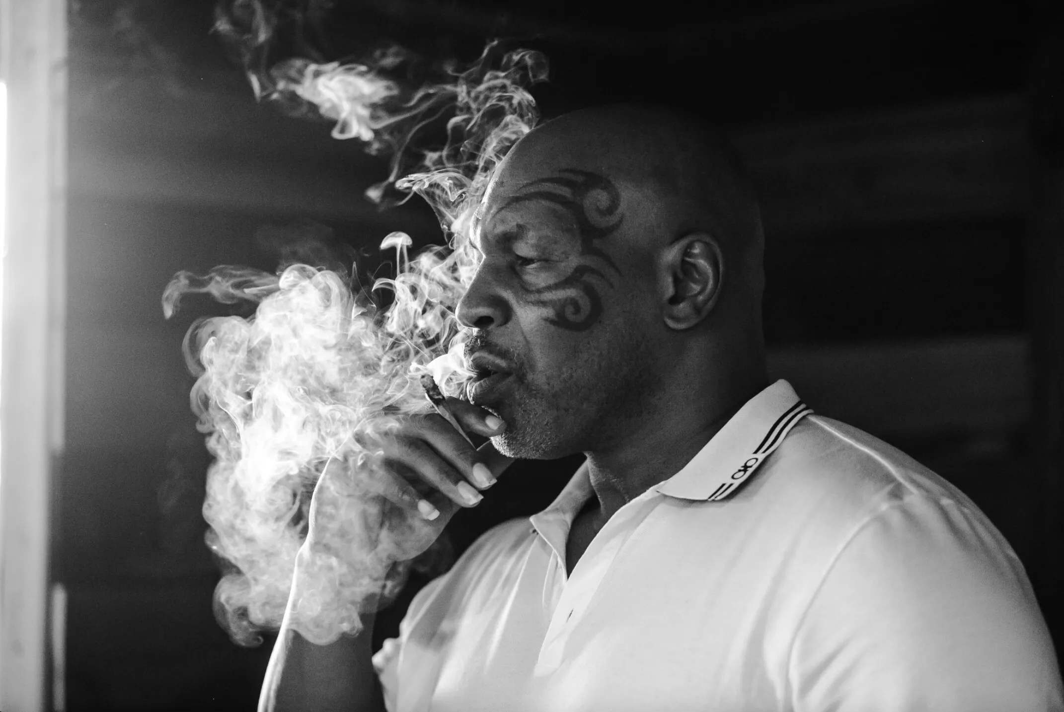 mike tyson smoking a blunt
