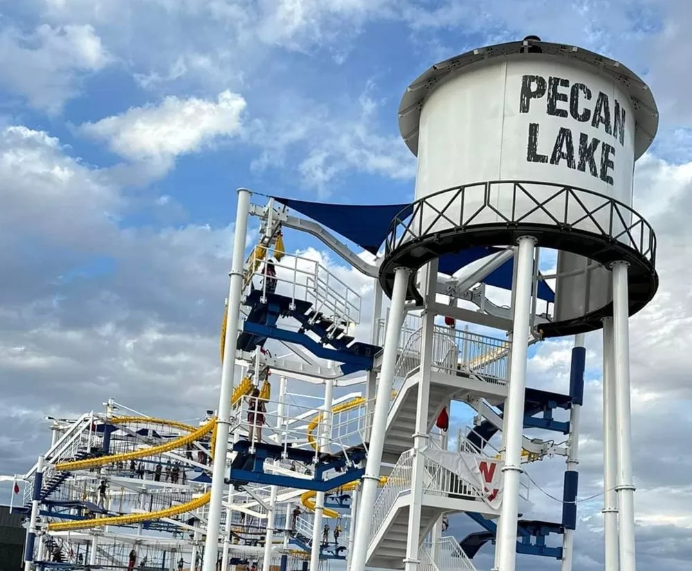 An outdoor entertainment complex.