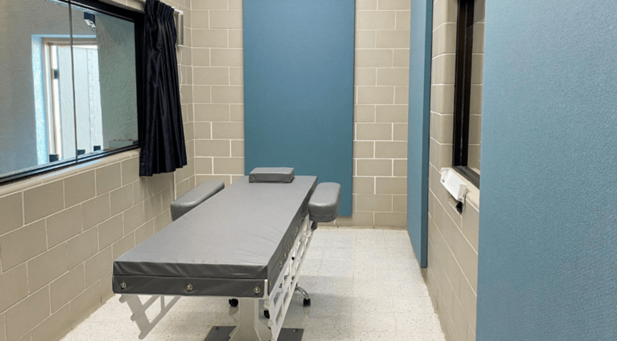an execution chamber at a prison