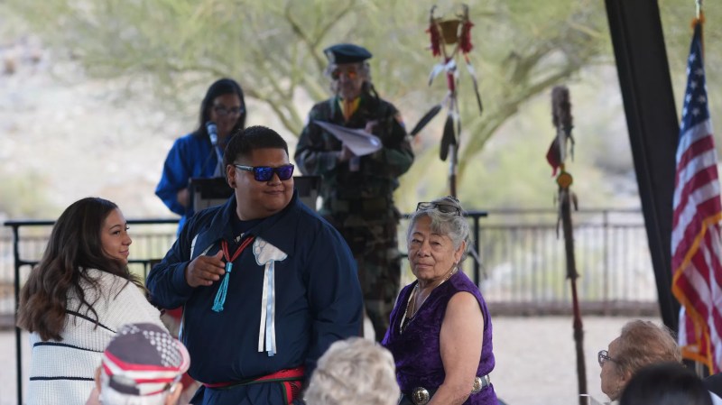 people at a ceremony