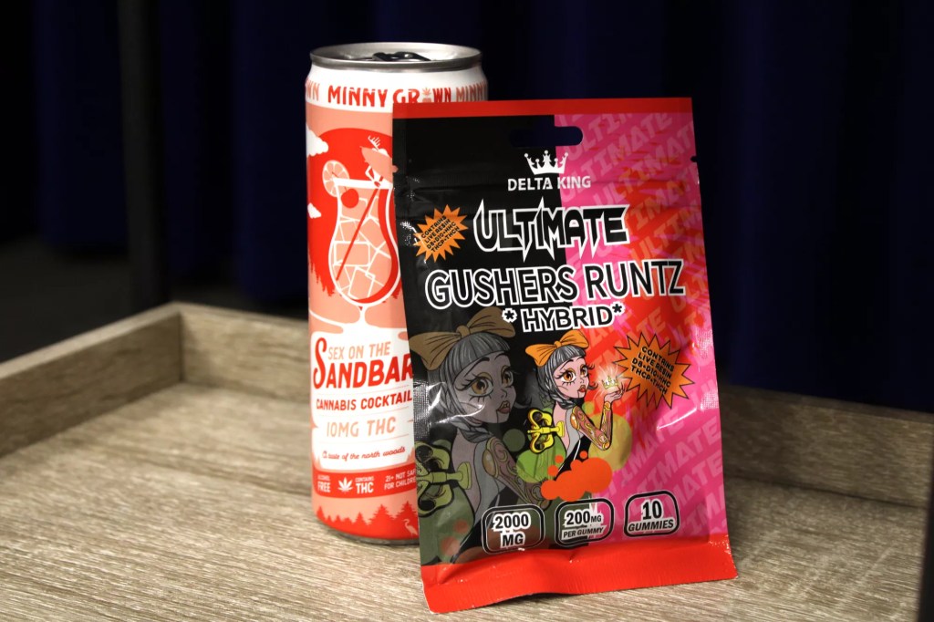 Sex on the Sandbar Cannabis Cocktail and Gushers Runtz hybrid gummies