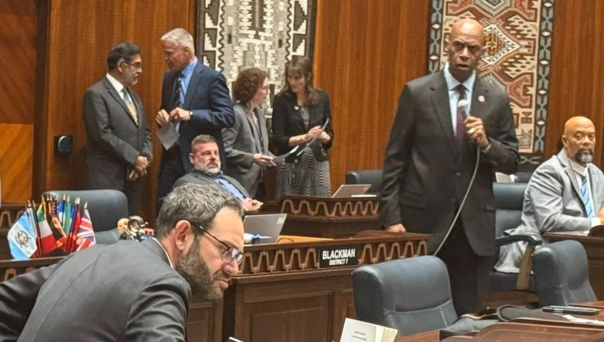 GOP state Rep. Walt Blackman stares down fellow Republican Alexander Kolodin.