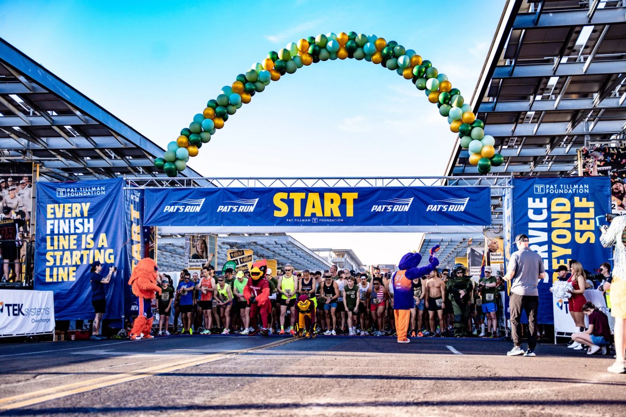 Runners at the beginning of a race.