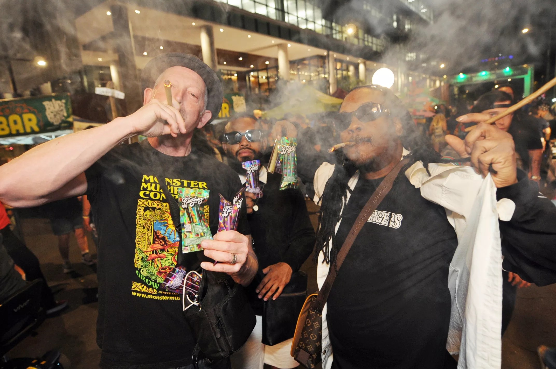 two people smoke weed