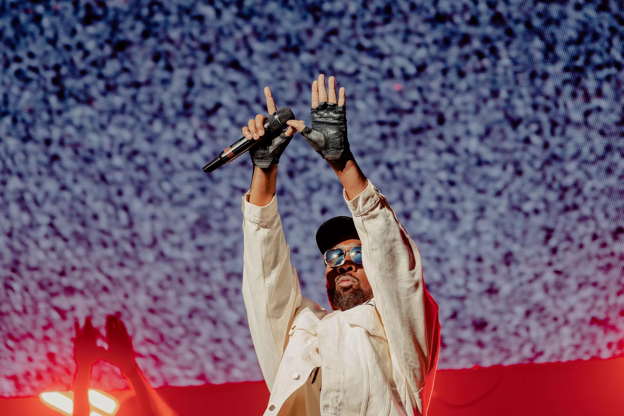 Band performs on stage