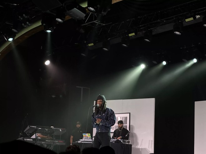 Man performs on stage