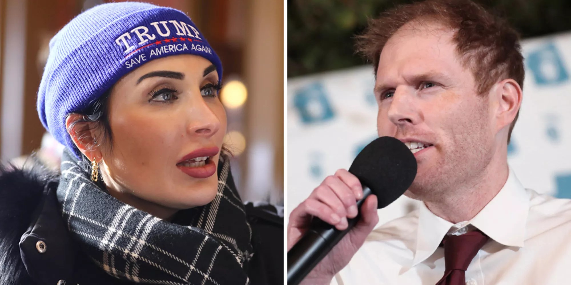laura loomer and stephen richer in separate photos