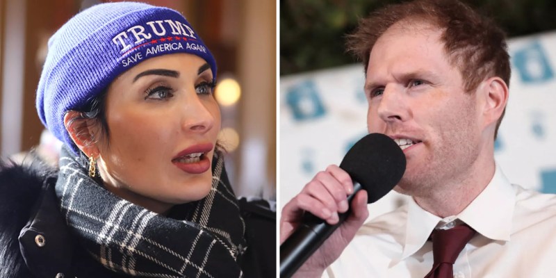 laura loomer and stephen richer in separate photos